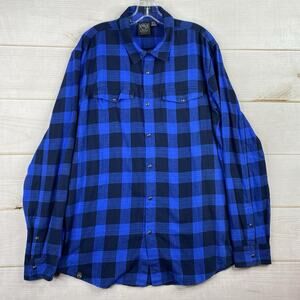 Stormtech Performance Flannel Shirt Mens XL Buffalo Plaid Blue Lumberjack Winter